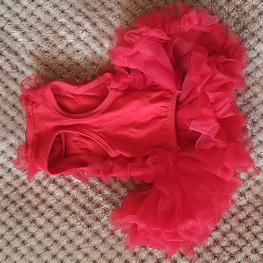 Pawpatu Red Ruffled Dog Dress - Picture 3 of 5